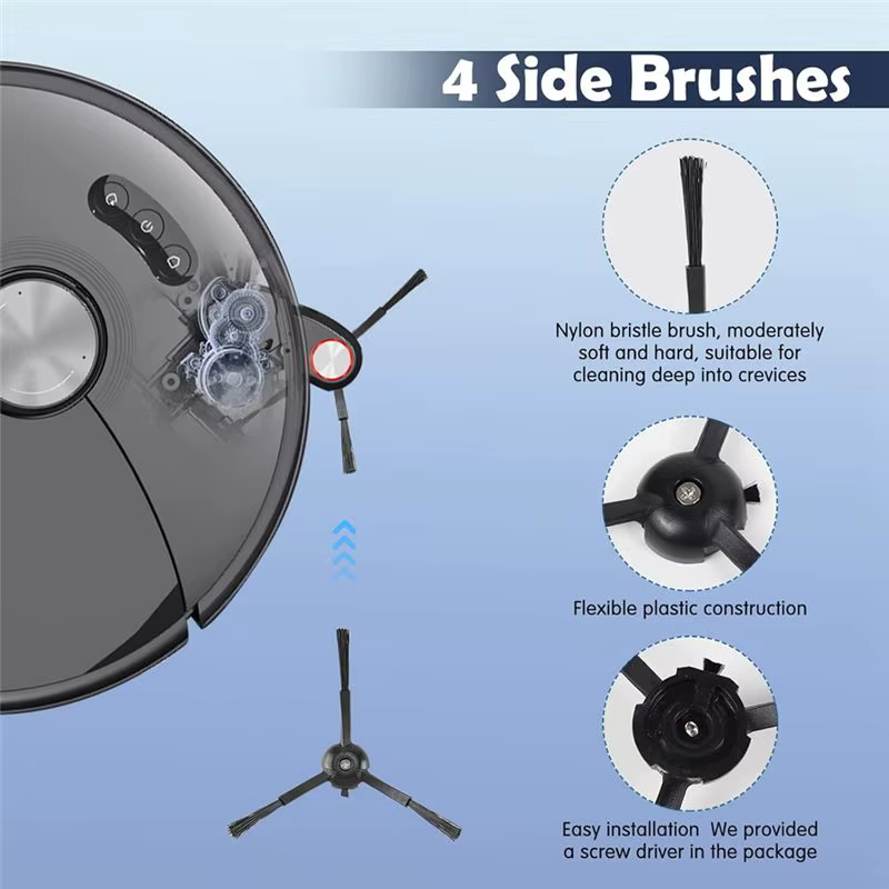 Kit d'accessoires AA81-15 PCS pour aspirateur robot Roborock S8 Maxv Ultra, pièces détachées, brosses latérales, filtres, chiffons de nettoyage, sacs à poussière