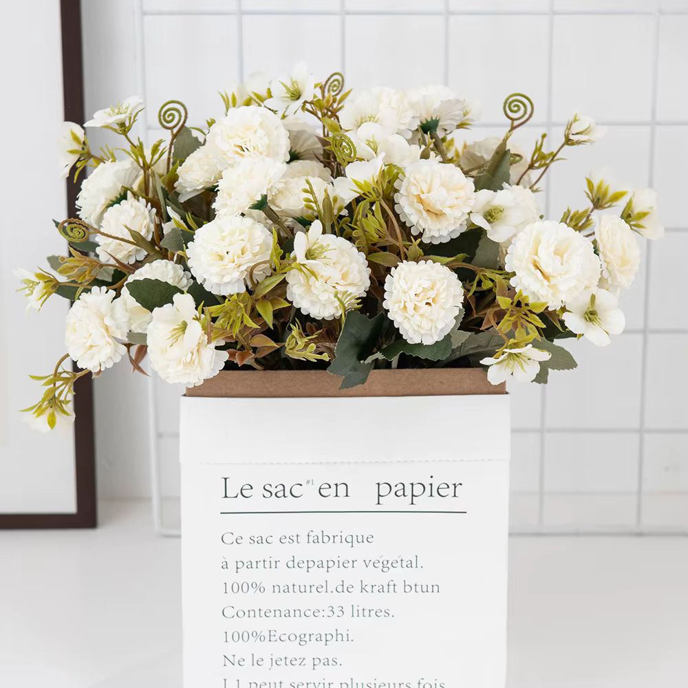 Fleurs artificielles 1 faisceau européen petit clou de girofle oeillets en gros mariage maison chambre photographie cour décor à la main bricolage scène