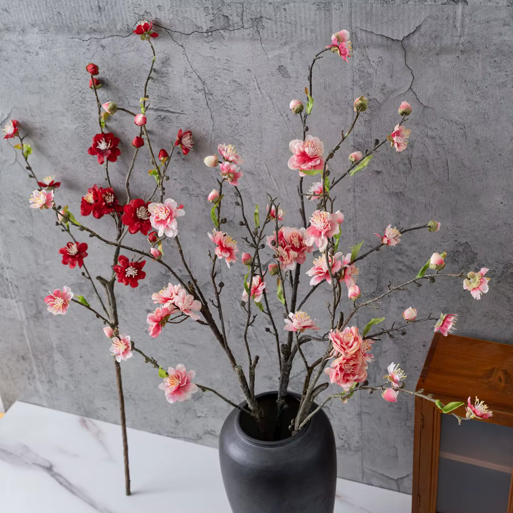 Fleur de pêcher en soie