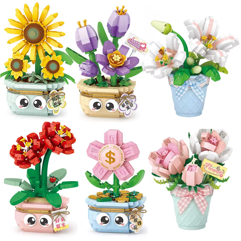 Décennie s de construction de fleurs en pot pour adultes et enfants