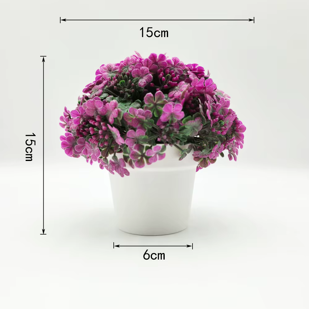 Ensemble de fleurs artificielles de 15 cm
