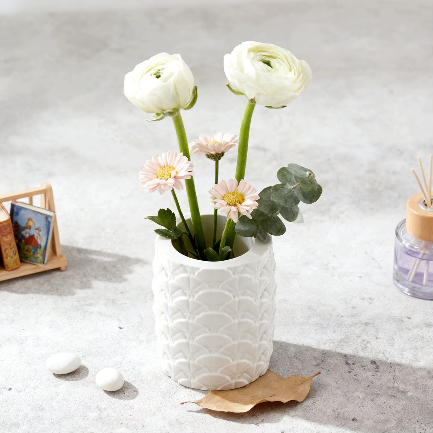 Moule en silicone DIY pour pot de fleurs en résine époxy à motifs de pétales