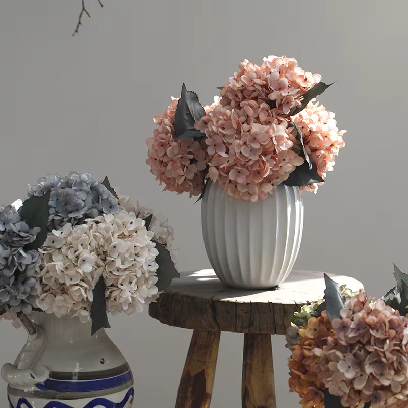 Fleurs artificielles d'hortensia d'automne 13