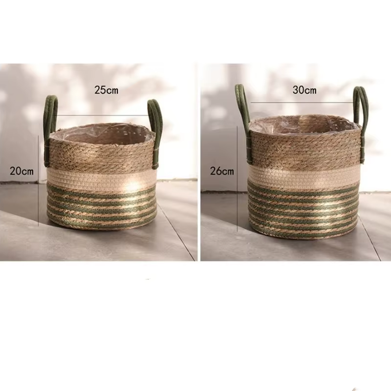Panier en osier naturel pour jardinière
