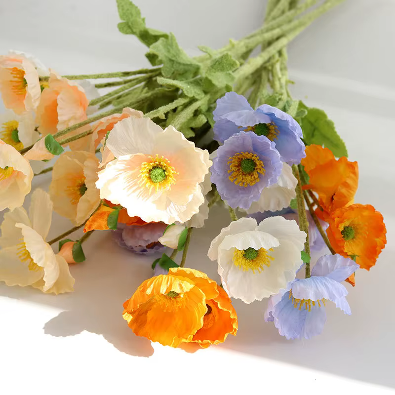 Fleurs artificielles pavot