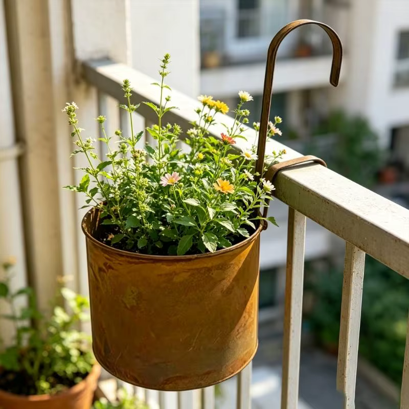Pot fleurs suspendu Antique