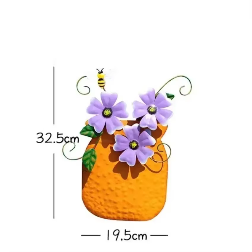 Vases de jardin à fleurs en métal