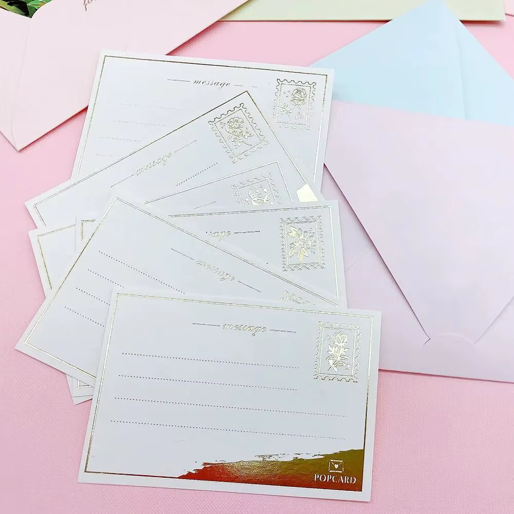 Carte postale à fleurs pop-up 3D avec enveloppe