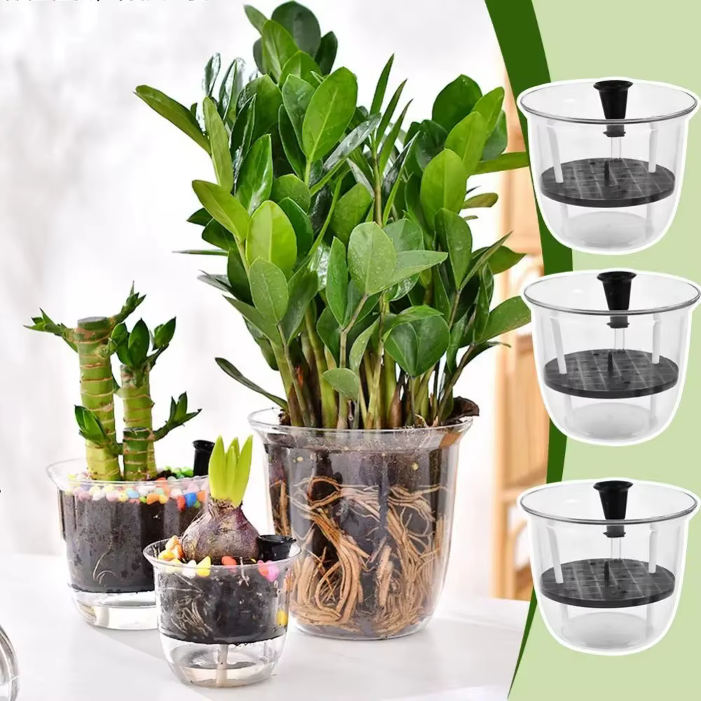 Lot de 2 pots auto-arrosants