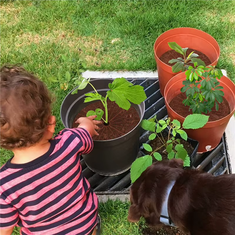 Protection de Sol pour Pot de Plantes avec Grille