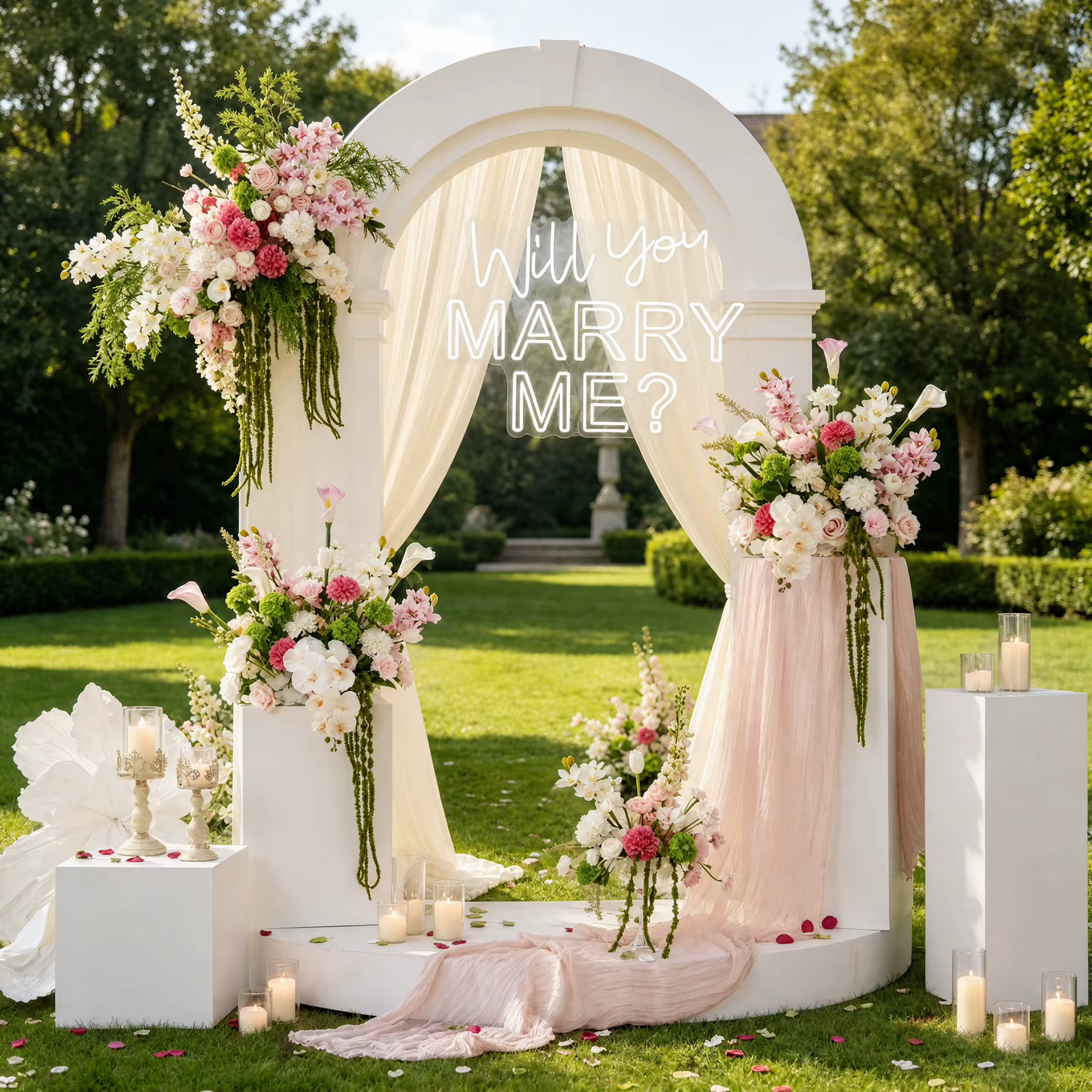 HMEOT Fleur artificielle H9150 Dahlia rose et verte