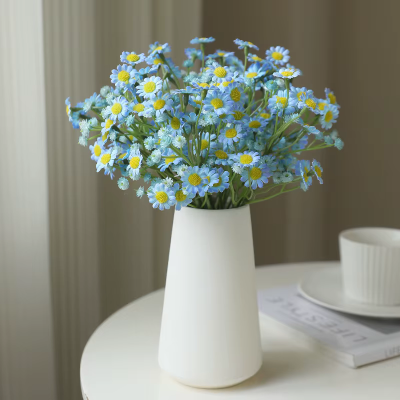 Camomille fleur artificielle table à manger européenne petite marguerite fausse