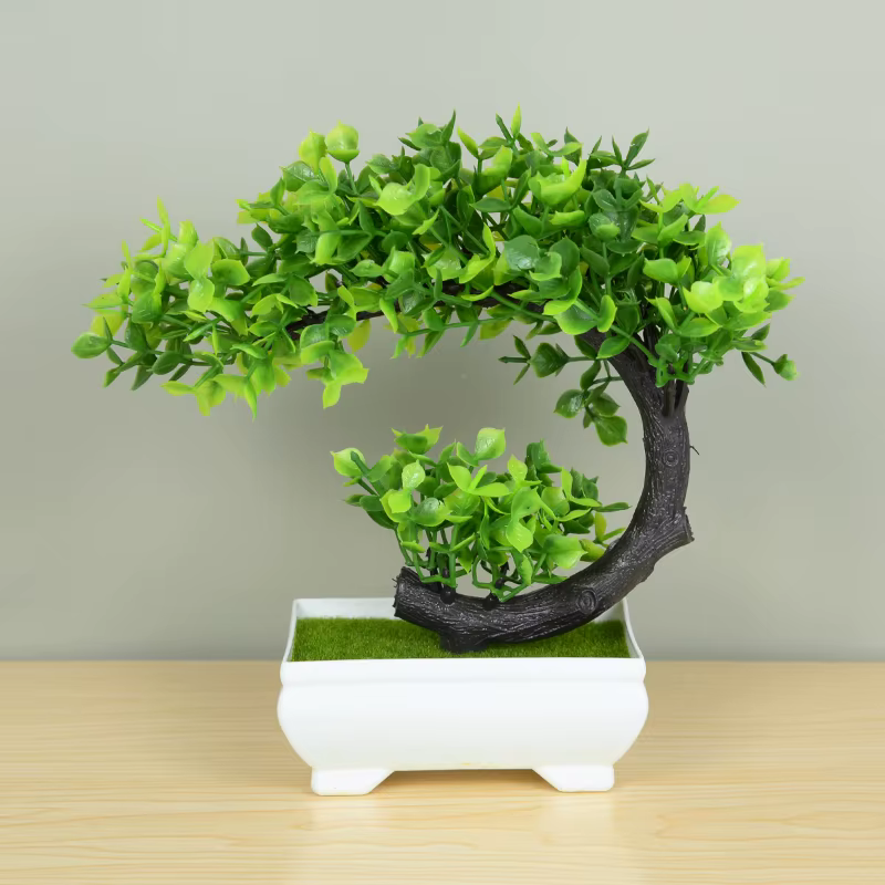 Plantes artificielles en Pot bonsaï vert petit arbre herbe