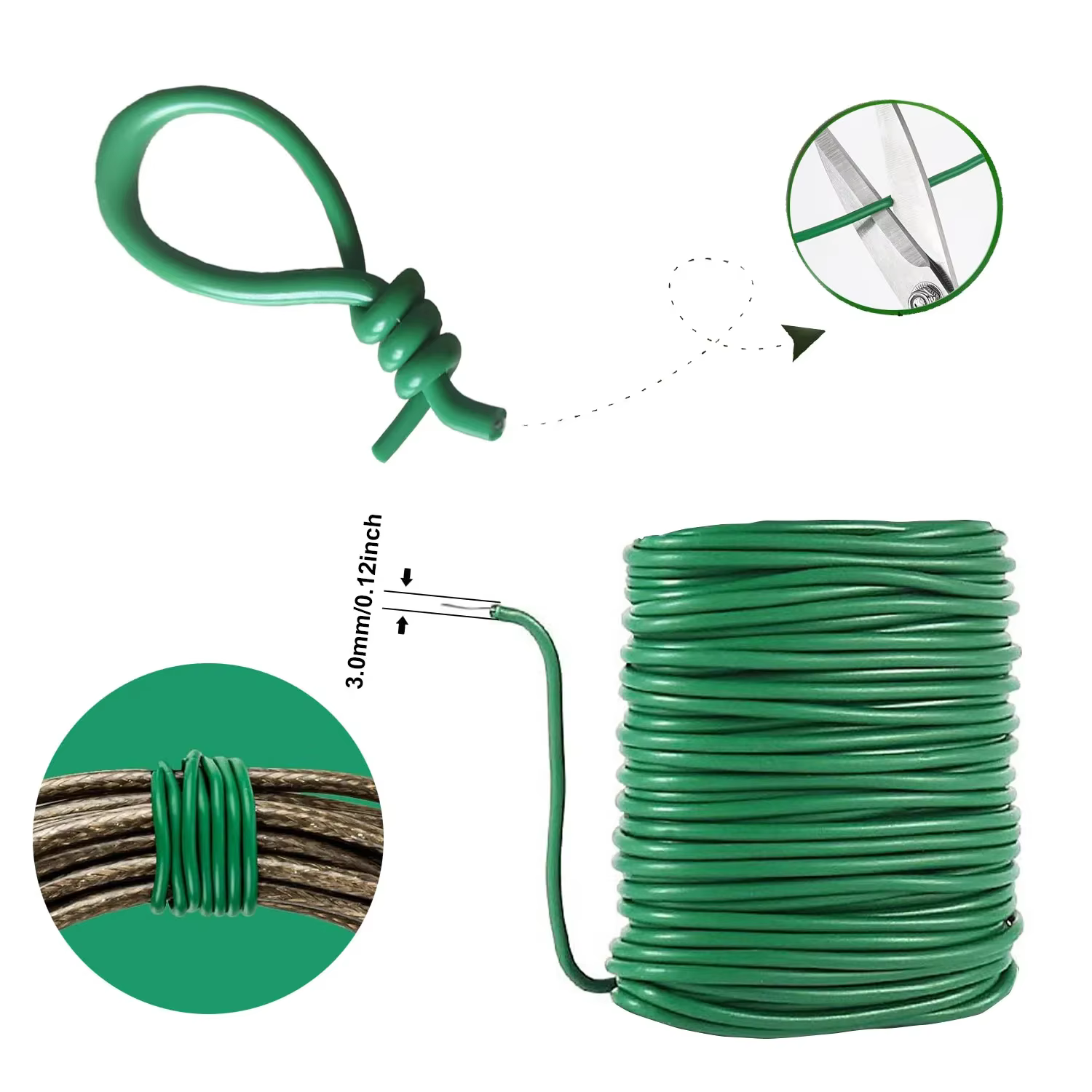 Attache de Support pour plantes réutilisable de 5/8/10m