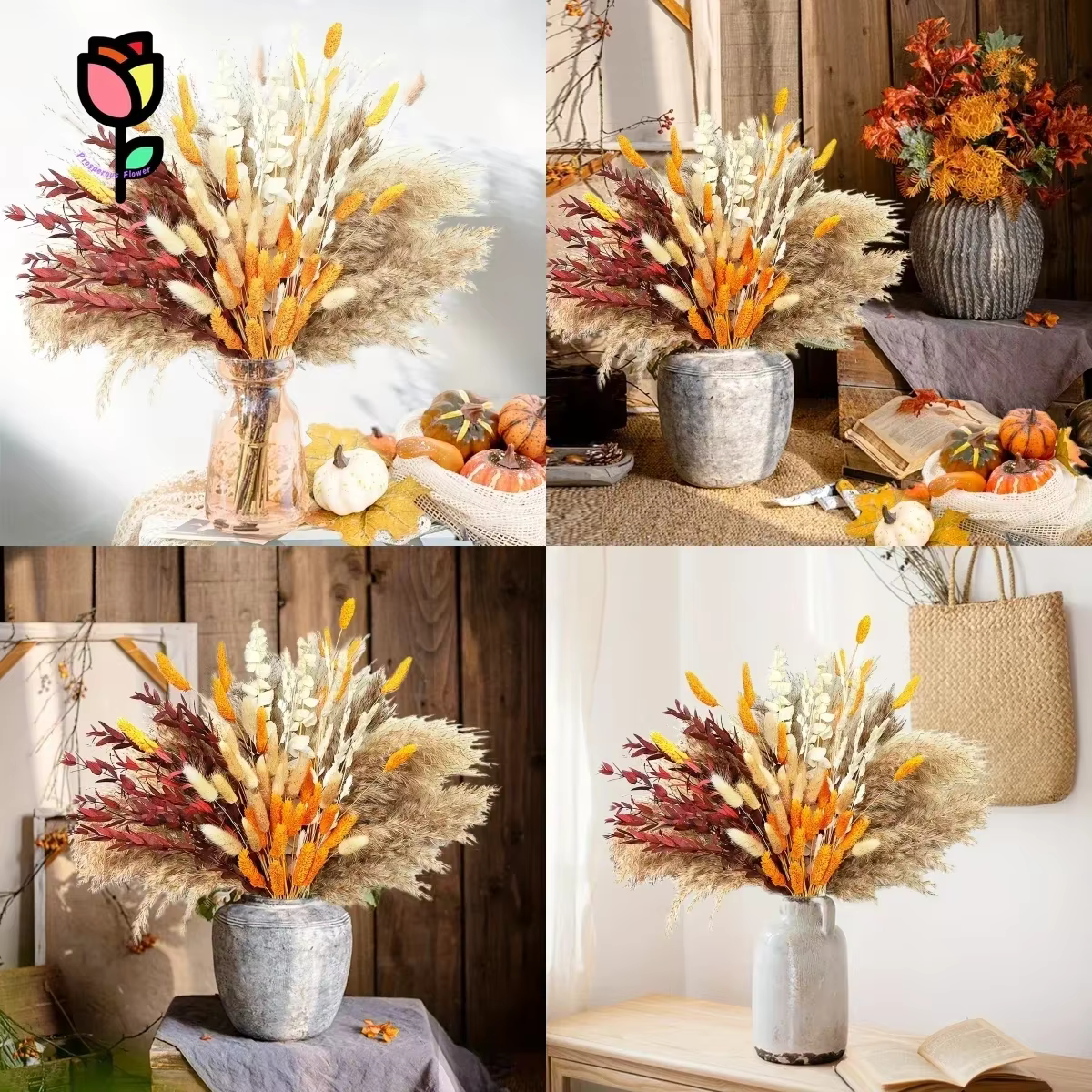 Boho Fleurs vaccées, Bouquets De Pampa