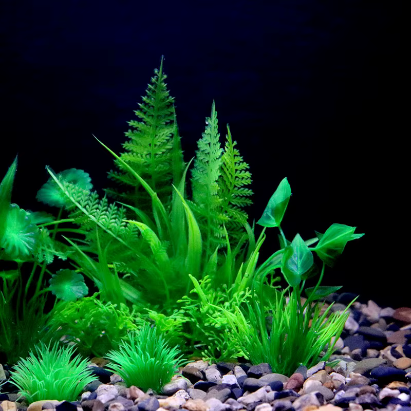 Plantes artificielles en plastique sous-marine pour aquarium