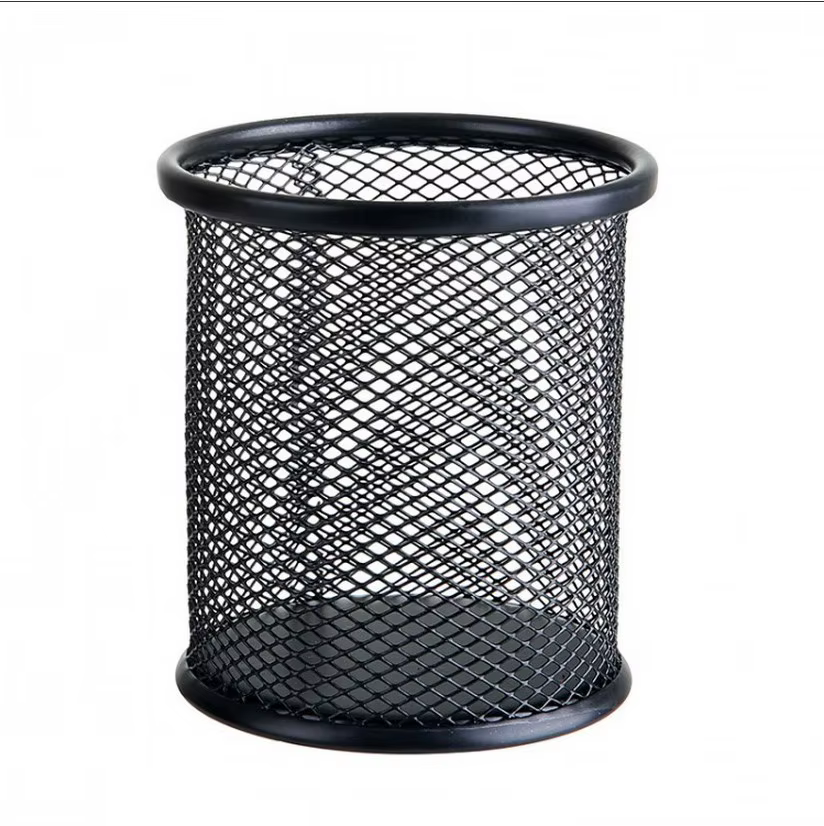 1 pièces nouveau porte-crayons bureau métal maille carré stylo Pot tasse étui conteneur organisateur Durable porte-crayon