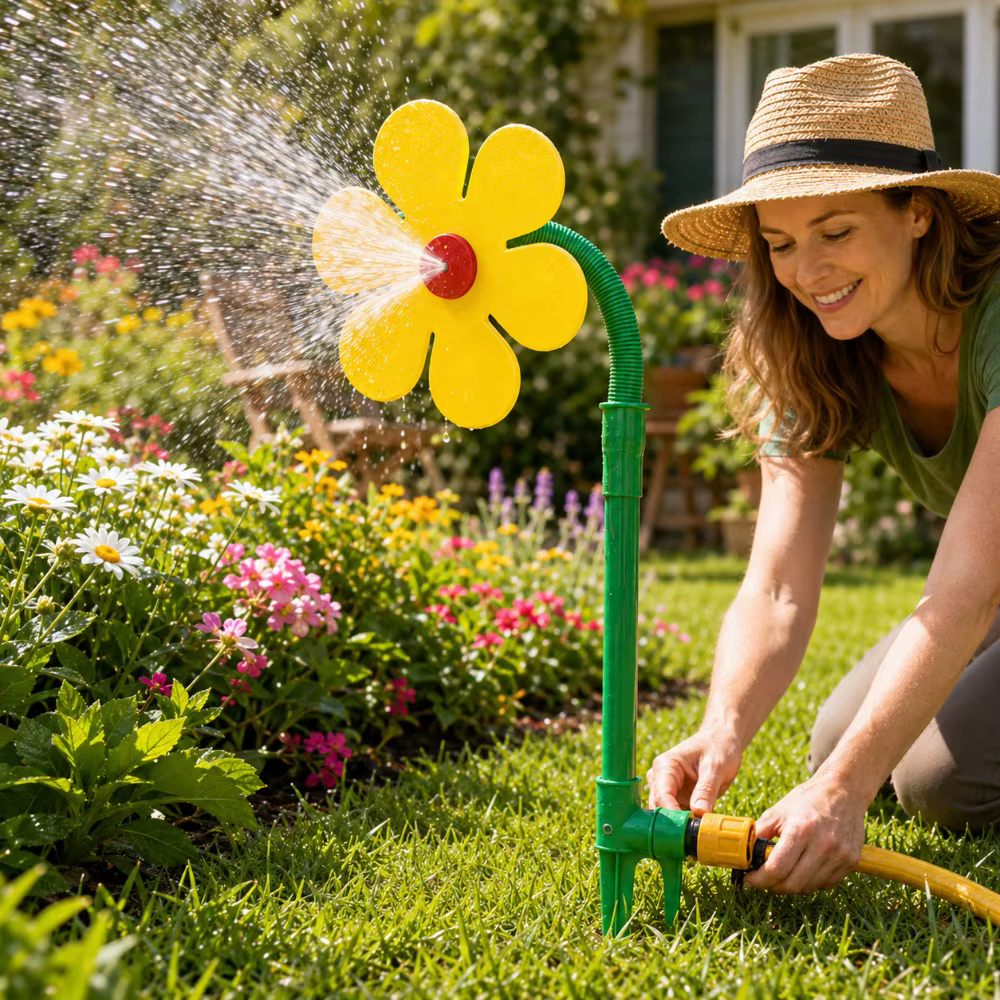 Arroseur de jardin en forme de tournesol dansant