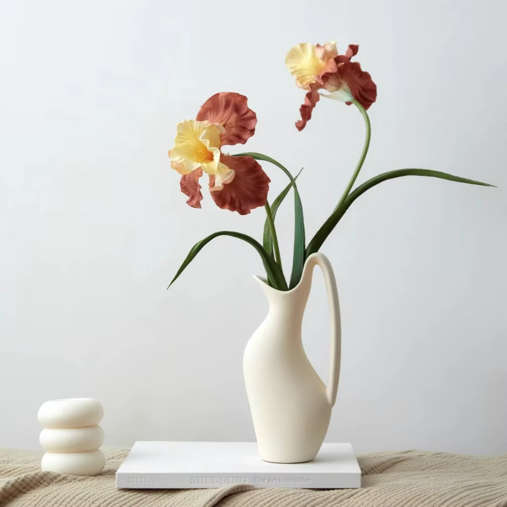 Fleur d'iris artificielle violette en PU