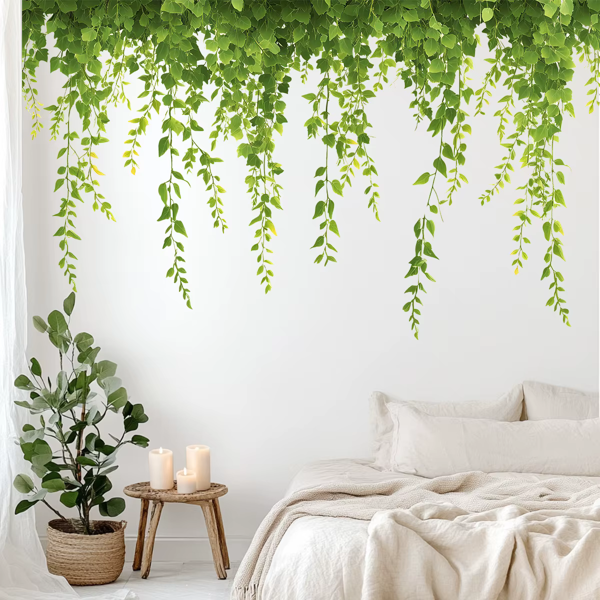 Nouvelle Simulation plante de vigne verte bande