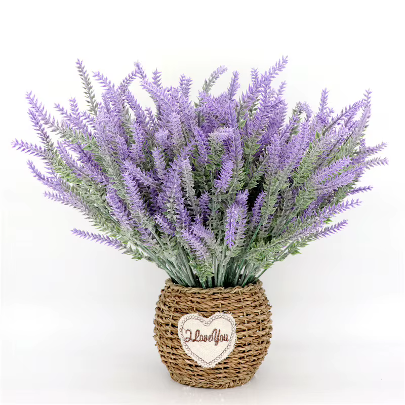 Bouquet de fleurs artificielles en plastique de lavande