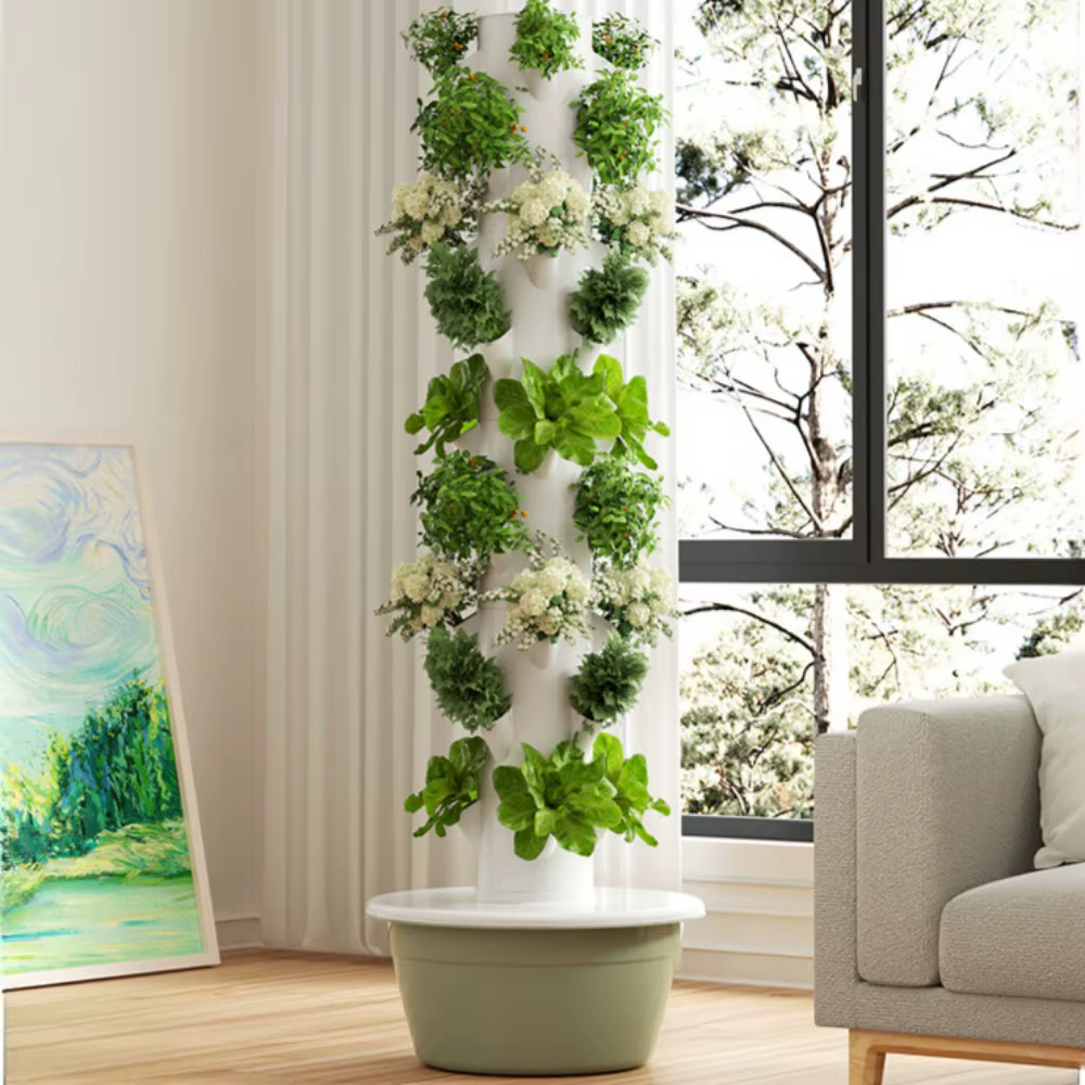 Système de culture hydroponique – Tour aéroponique verticale pour plantes d'intérieur