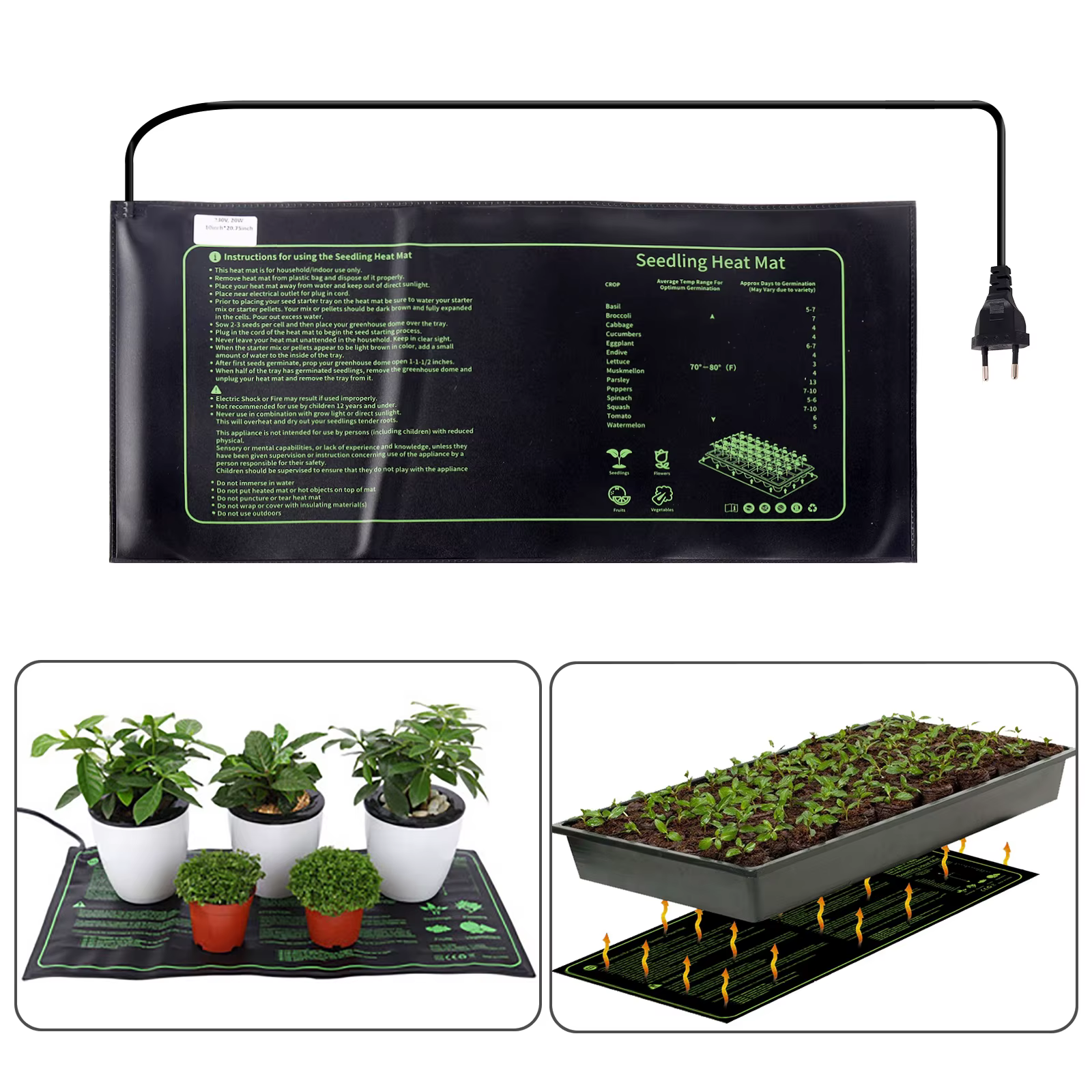 Tapis chauffant pour semis