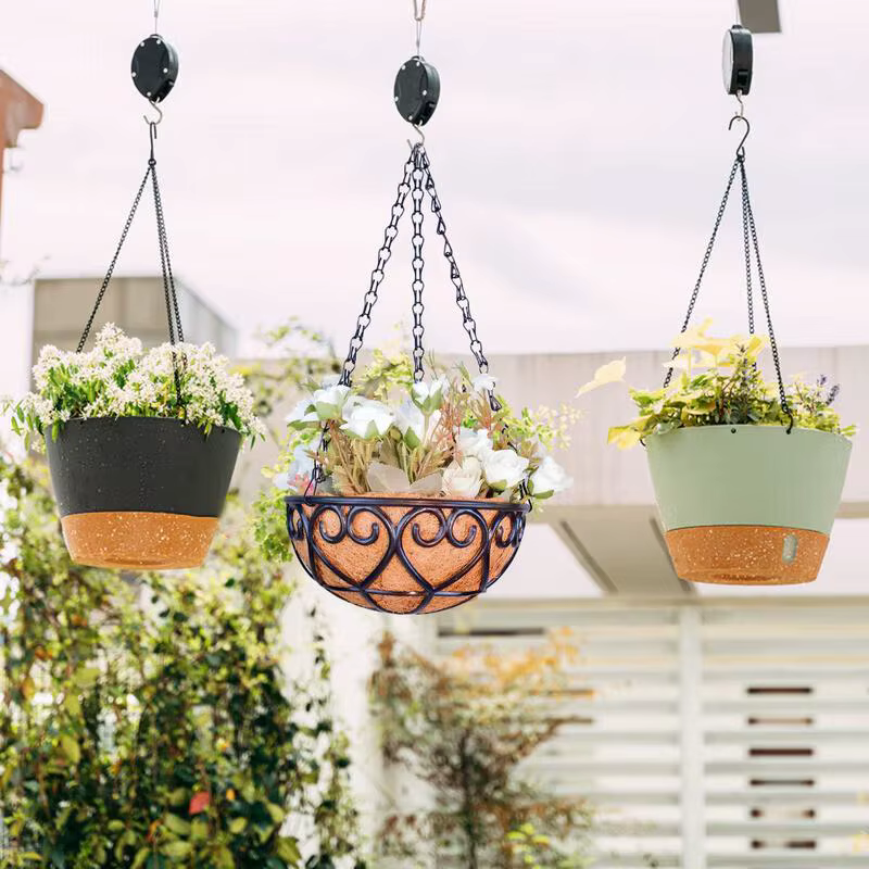Panier suspendu pot de fleurs cocotier pot de fleur intérieur