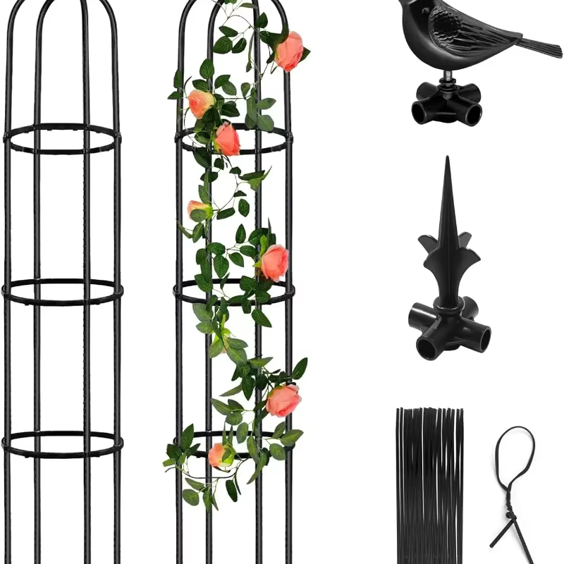 Supports de plantes en forme d'obélisque pour jardin