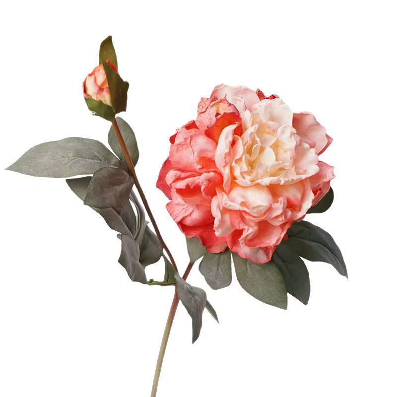 3 pièces de fleurs artificielles en soie de style européen vintage