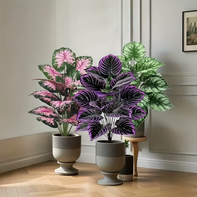 Grand ensemble de plantes vertes artificielles de 60cm