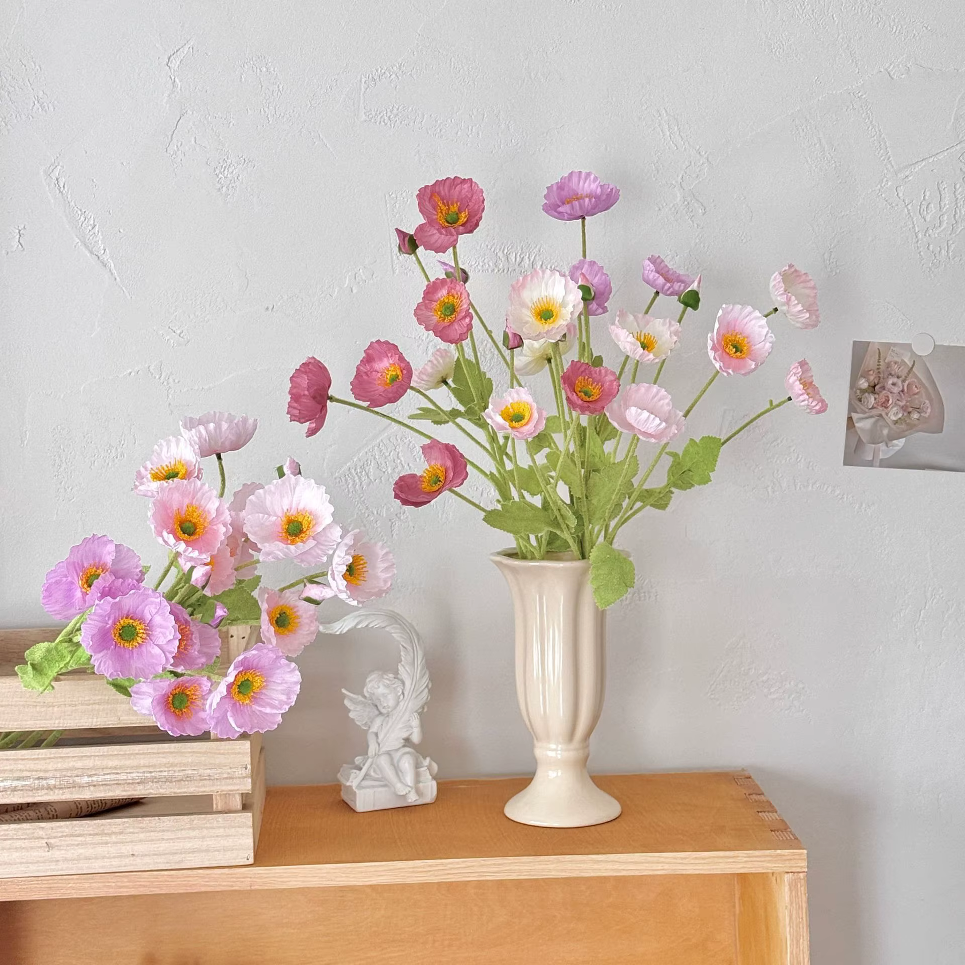 Bouquet de fleurs artificielles à 4 têtes