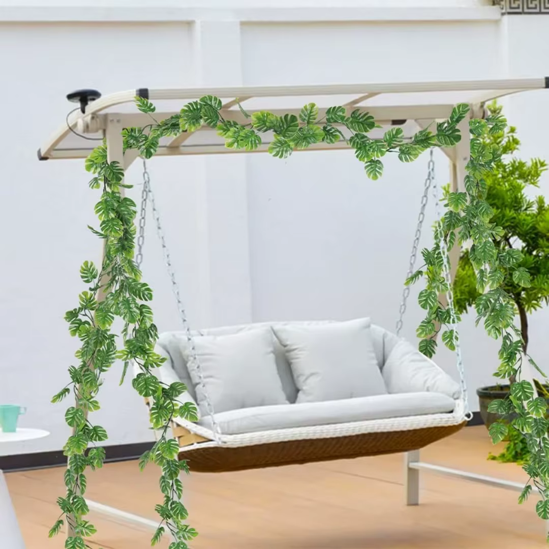 Guirlande de feuilles de Monstera artificielles