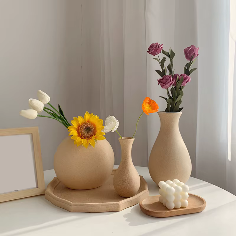 Vases en bois, vase pour arrangement floral