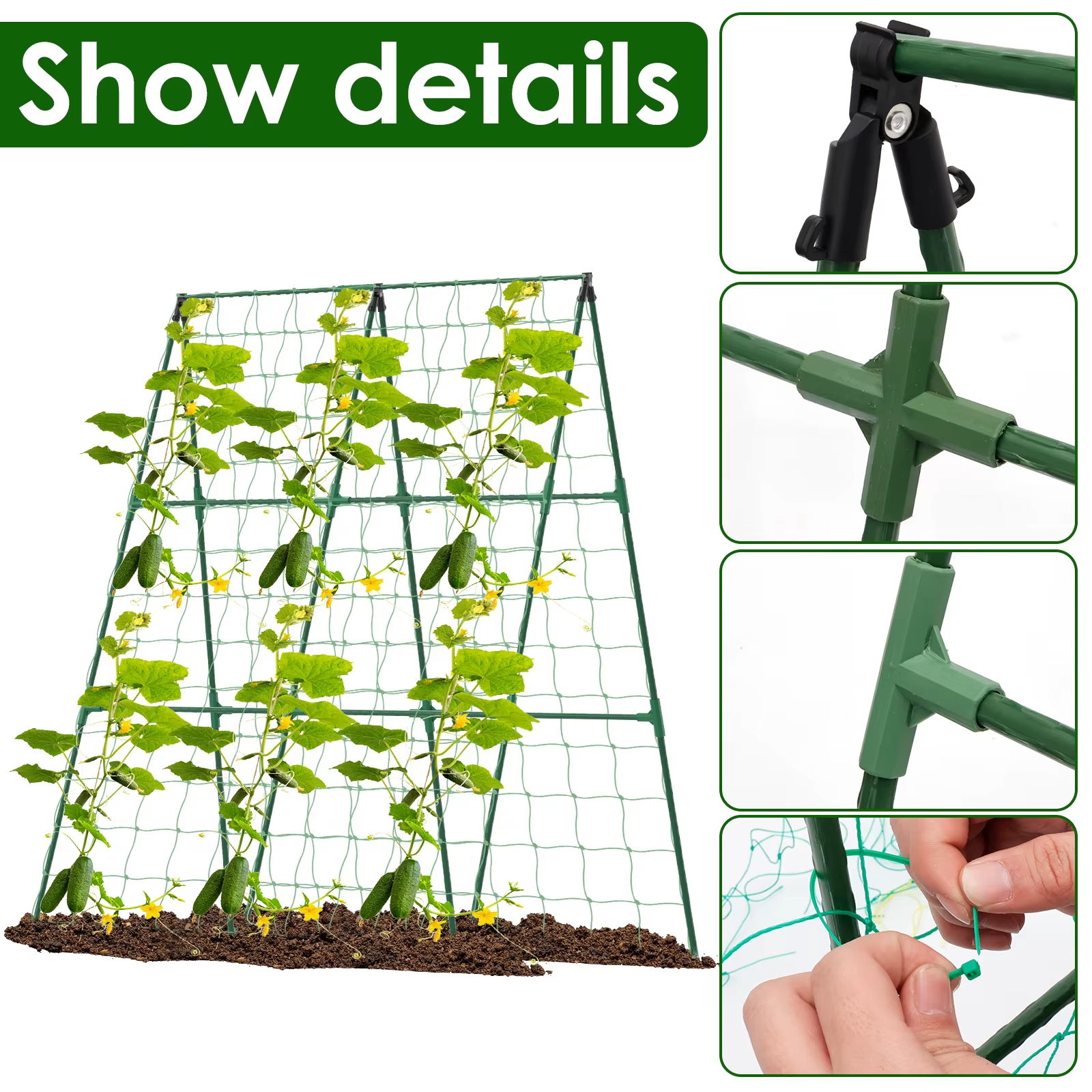Treillis de concombre, cadre A pour légumes de jardin