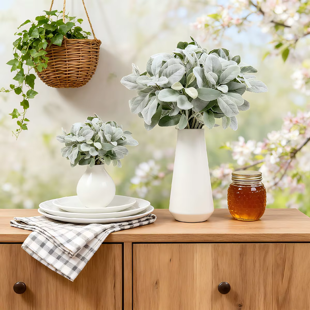 1/3 pièces de plantes artificielles en velours