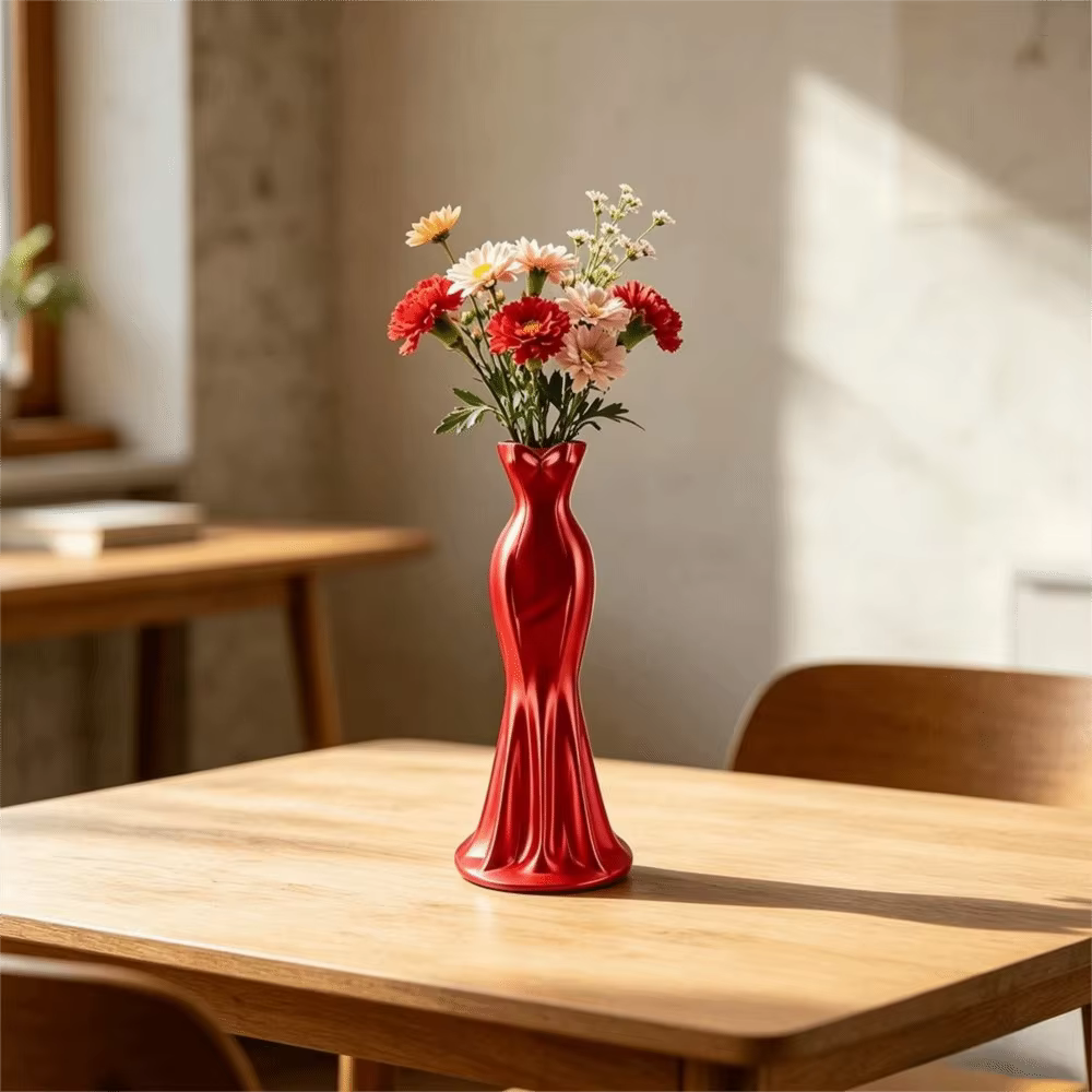 Nouveaux vases à fleurs imprimés en 3D en forme de robe