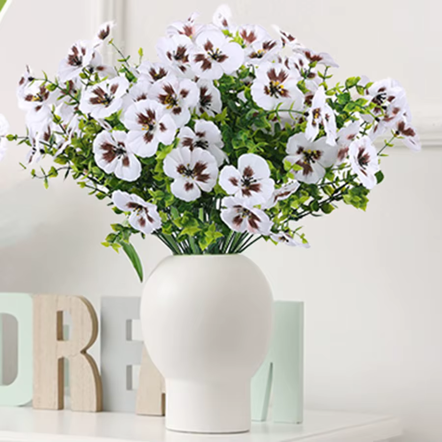 Fleurs artificielles Soie Pansy Jardin En Plein Air Mariage Bouquet De Mariée Maison Vase Décor Valentine Couronne Bricolage Cadeaux Accessoire