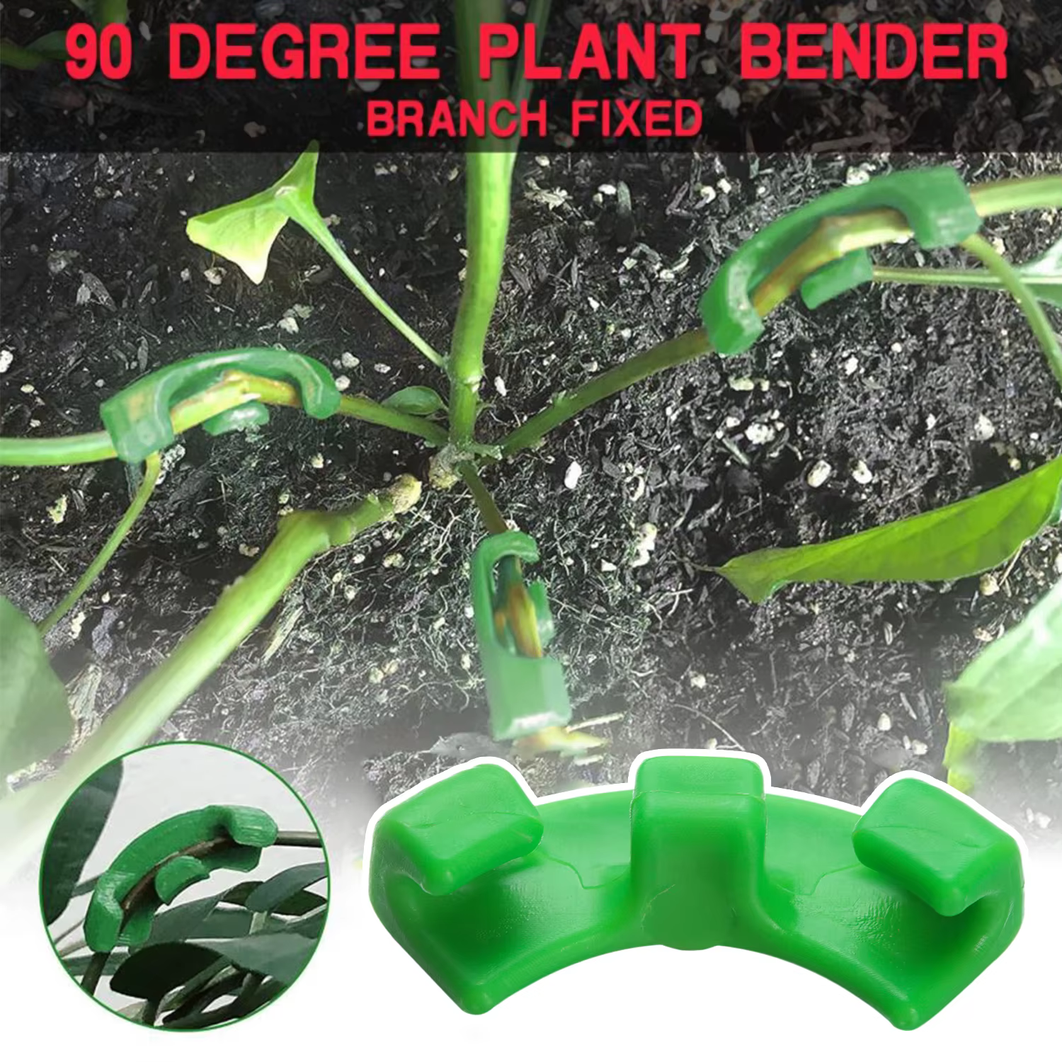 10/20/50pcs 90 degrés plante cintreuses formateur croissance Manipulation Tutors pour plantes Clips plier brindille pinces Branche accessoires