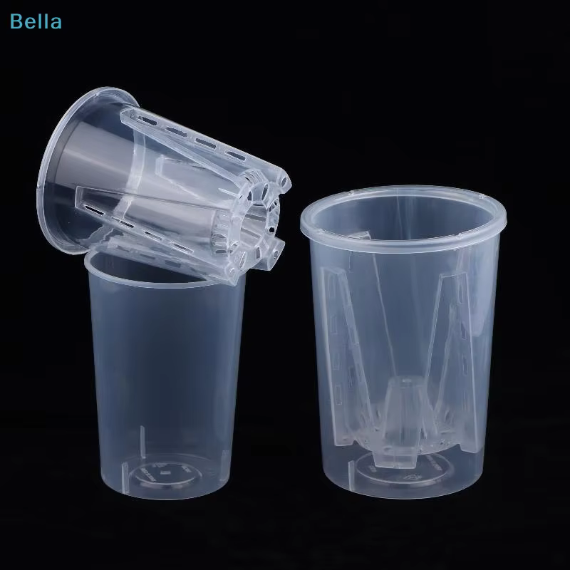 ♩ Pots à orchidées en plastique transparent avec trous