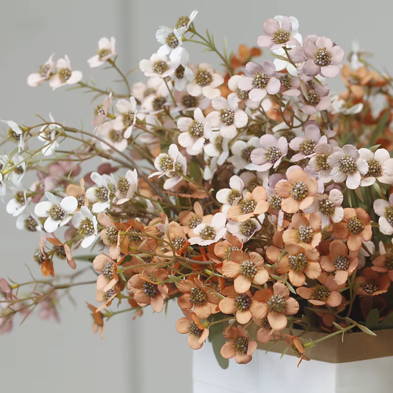 11 têtes automne couleur fleur de prunier