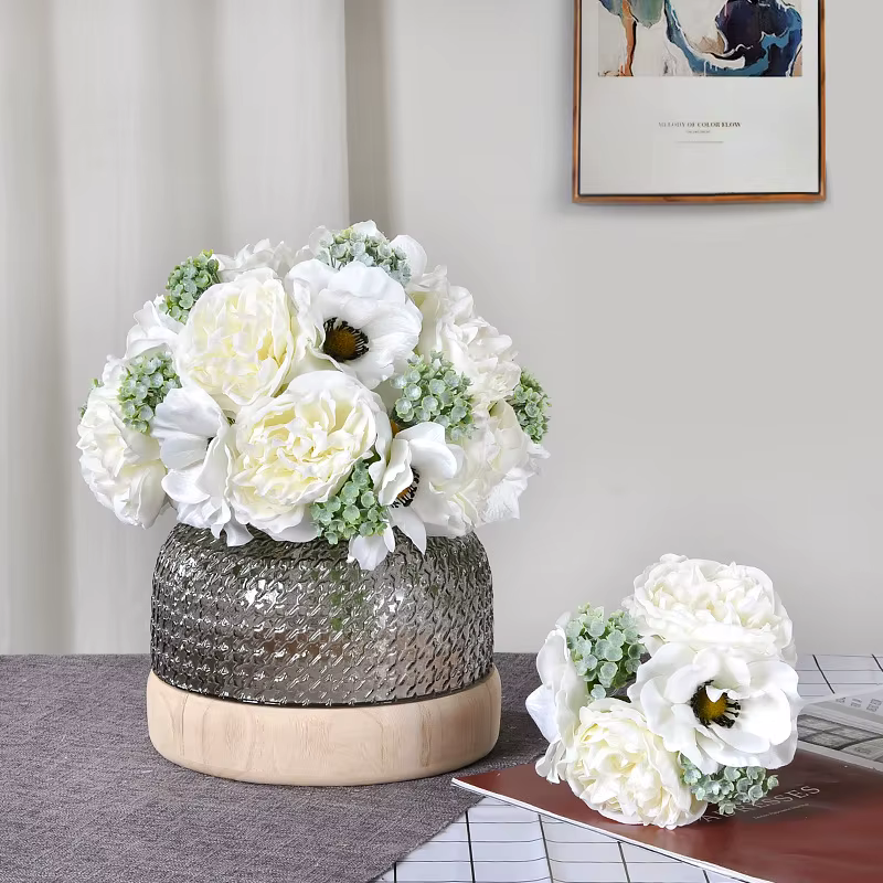 Bouquet d'anémone artificiel en soie