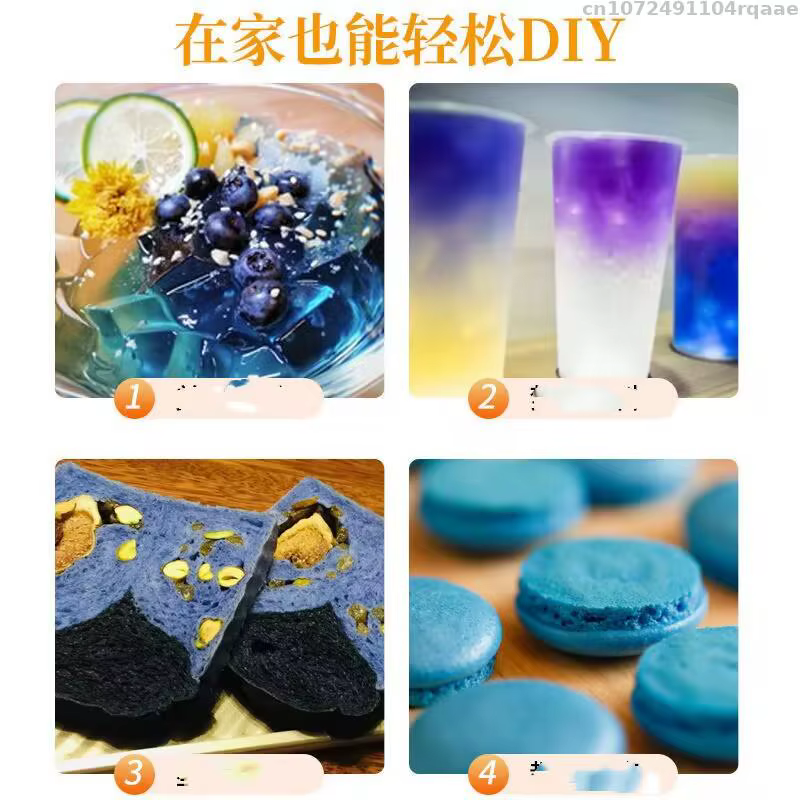 Fleur de pois papillon bleue naturelle séchée de haute qualité pour savon, bougie, matériaux de teinture expérimentale et pigments