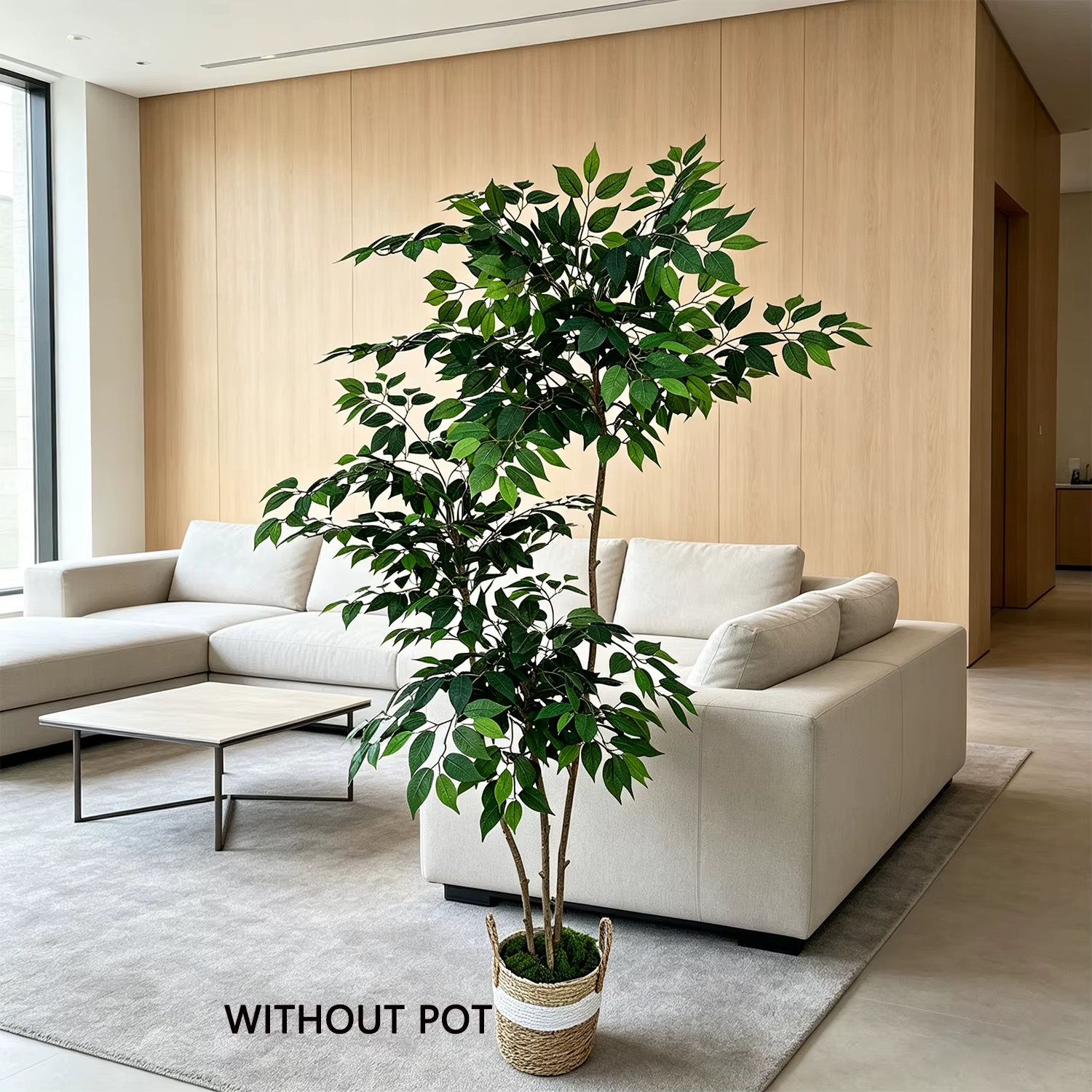 Arbre artificiel Ficus Banyan de 70-190 cm, plante artificielle haute, ornement végétal artificiel pour la maison, le jardin, le magasin, le balcon, le salon, décoration