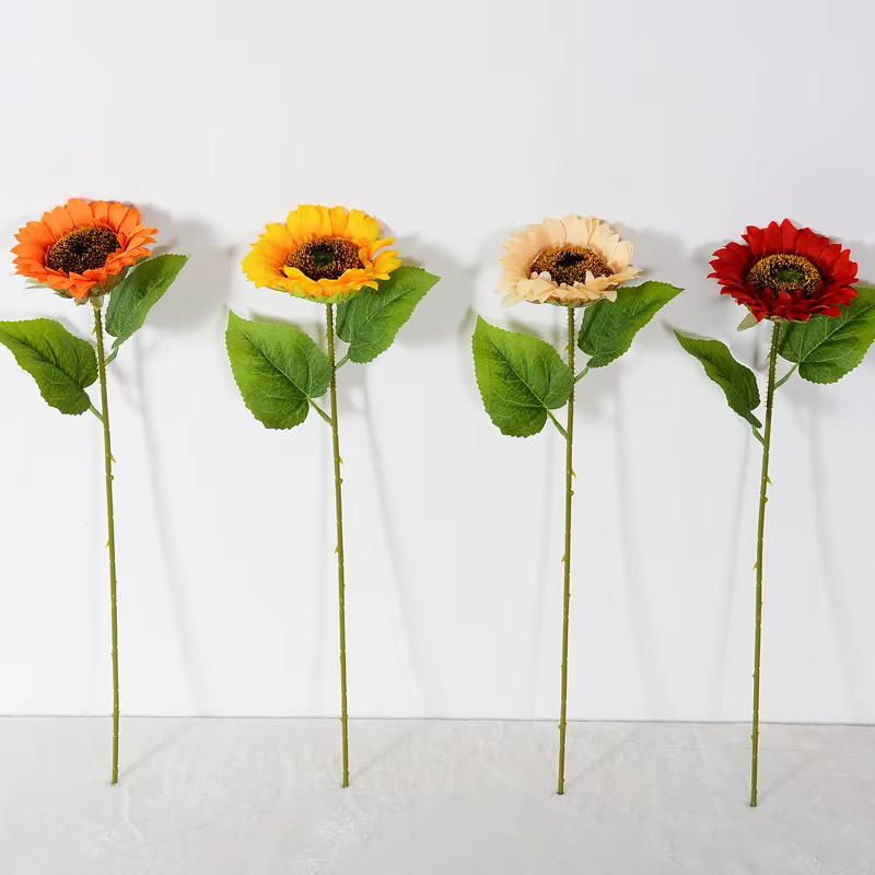 Fleurs artificielles de tournesol en soie