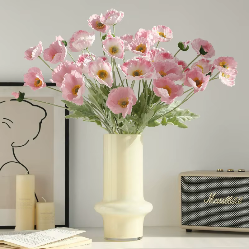 Fleur de coquelicot de maïs en soie 60cm