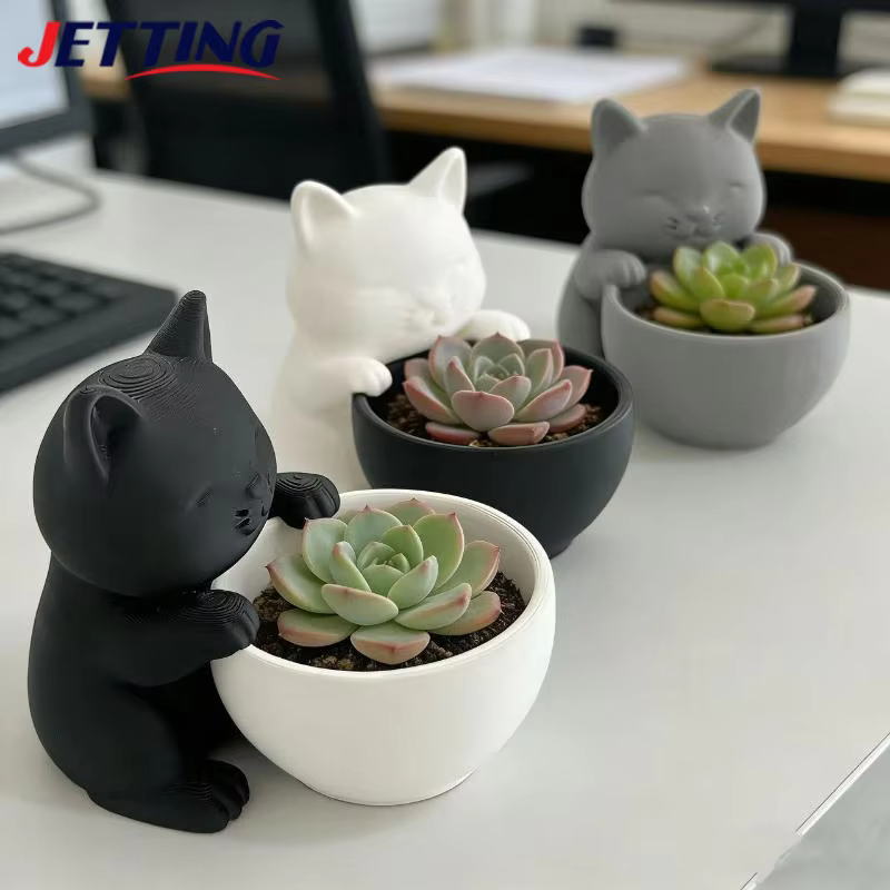 Pot en forme de chat avec trous de Drainage