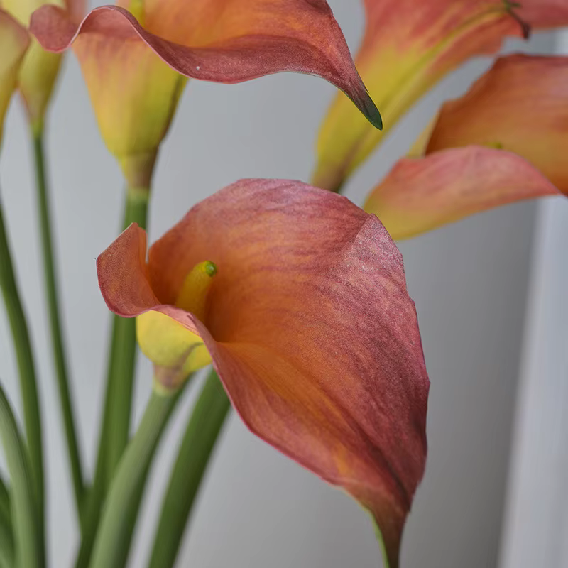 Grand Calla Lily EVA fleurs artificielles doux au toucher fausses
