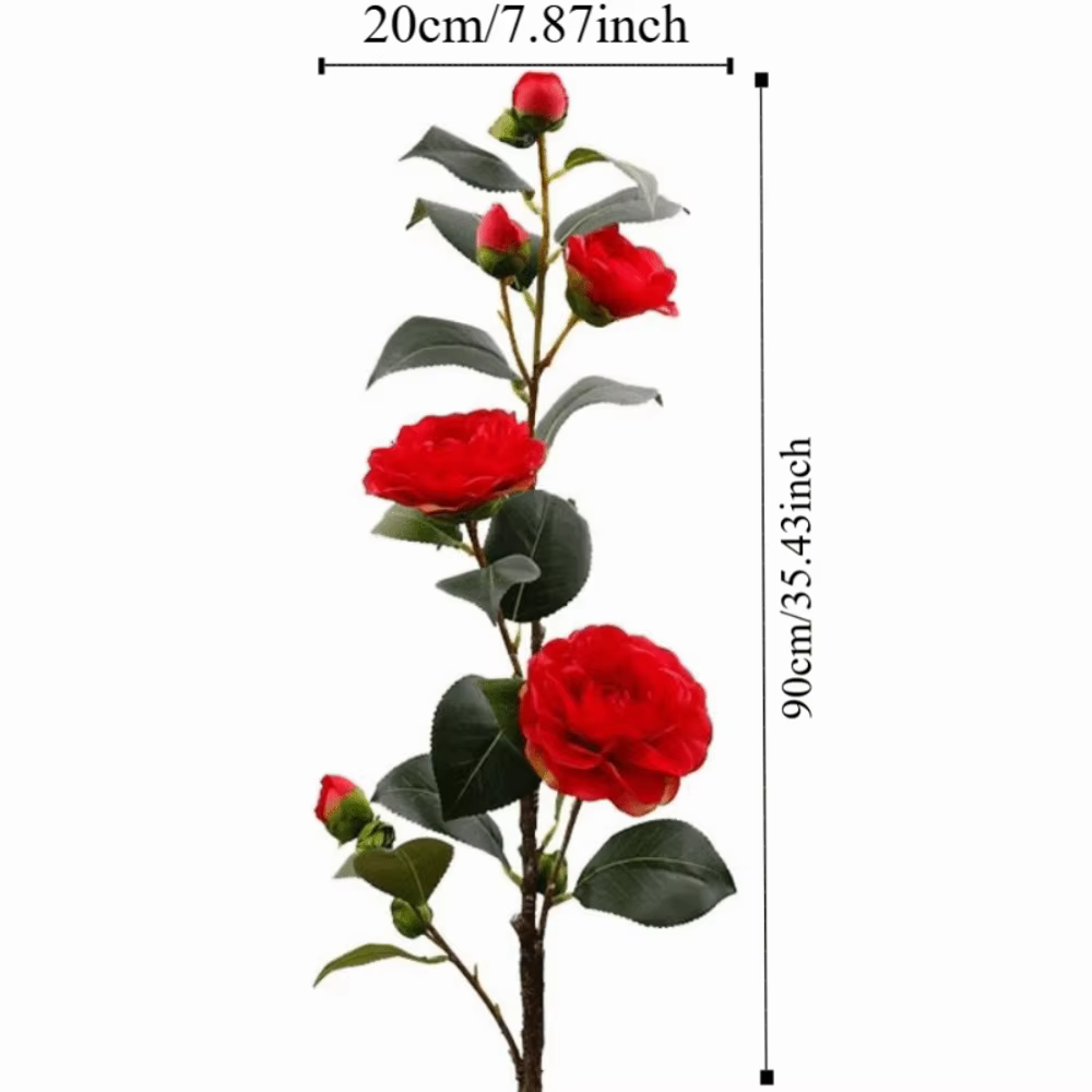 Fleur artificielle de camélia vert