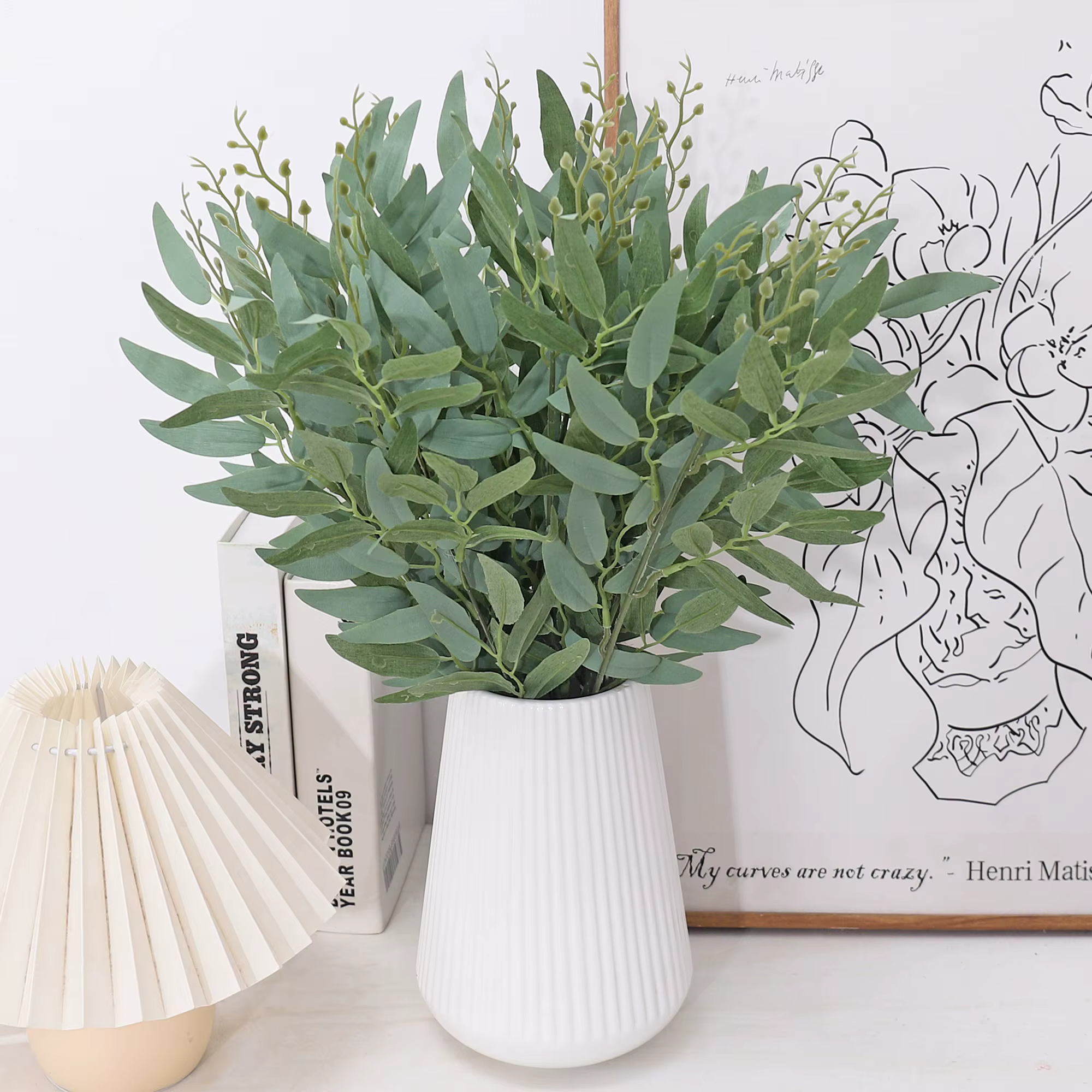 Feuilles de saule plantes vertes artificielles